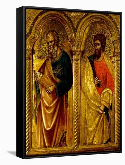 Apostles Saint James and Saint Bartholomew, Ca 1345-Paolo Veneziano-Framed Stretched Canvas