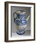 Apothecary Jar Decorated with Landscape, Floral Vine Branches and Pinkish Inscription, Majolica-null-Framed Giclee Print