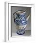 Apothecary Jar Decorated with Landscape, Floral Vine Branches and Pinkish Inscription, Majolica-null-Framed Giclee Print