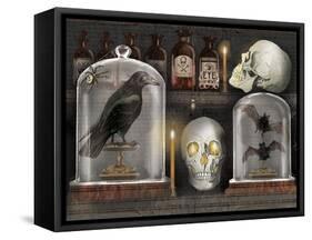 Apothecary Noir V Candles-Sue Schlabach-Framed Stretched Canvas