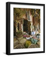 Apothecary Stall in Rahba Kedima, the Medina, Marrakech, Morroco, North Africa, Africa-Lee Frost-Framed Photographic Print