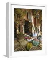 Apothecary Stall in Rahba Kedima, the Medina, Marrakech, Morroco, North Africa, Africa-Lee Frost-Framed Photographic Print