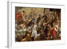 Apotheosis of Henry Iv of France And Regency of Maria of Medici-Peter Paul Rubens-Framed Giclee Print