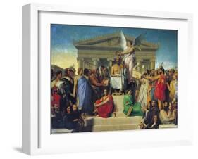 Apotheosis of Homer, 1827-Jean-Auguste-Dominique Ingres-Framed Giclee Print