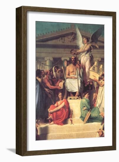 Apotheosis of Homer-Jean-Auguste-Dominique Ingres-Framed Art Print