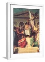 Apotheosis of Homer-Jean-Auguste-Dominique Ingres-Framed Art Print