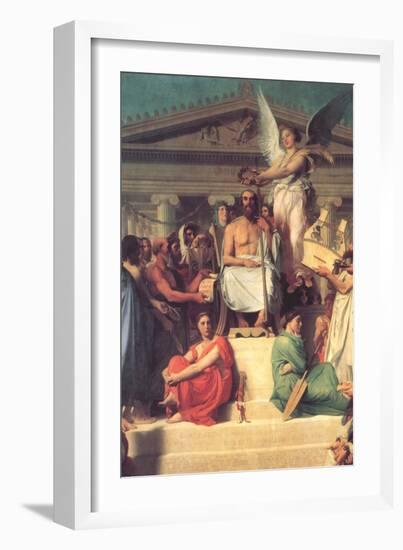 Apotheosis of Homer-Jean-Auguste-Dominique Ingres-Framed Art Print