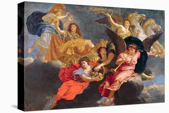 Apotheosis of King Louis XIV of France-Charles Le Brun-Stretched Canvas