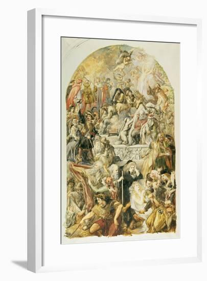 Apotheosis of Shakespeare's Characters, 1871-Sir John Gilbert-Framed Giclee Print