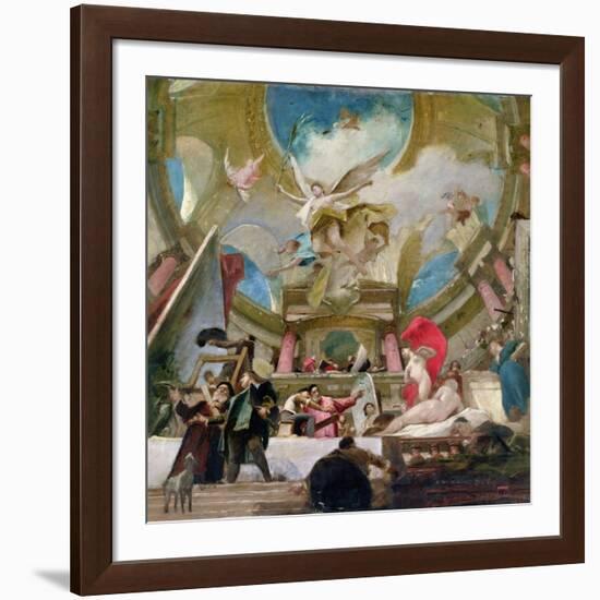 Apotheosis of the Renaissance, Study for the Decoration of the Staircase in the Kunsthistorisches M-Mihaly Munkacsy-Framed Giclee Print