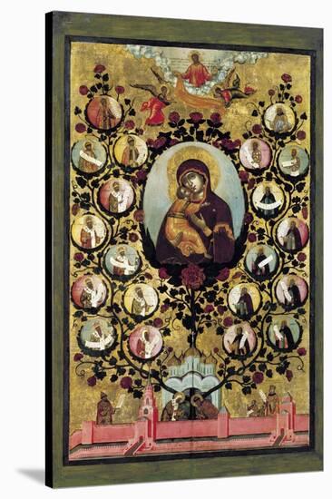 Apotheosis of the Virgin of Vladimir, 1668-Simon Ushakov-Stretched Canvas