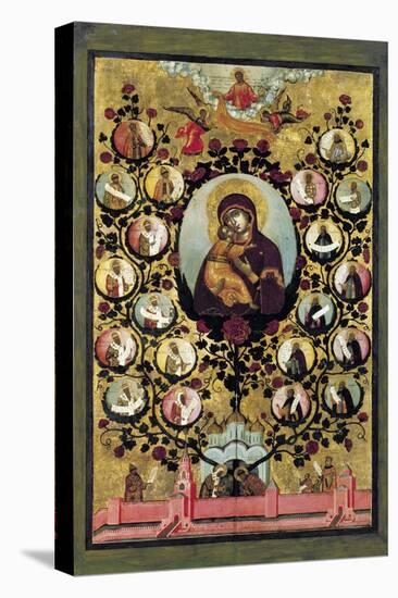 Apotheosis of the Virgin of Vladimir, 1668-Simon Ushakov-Stretched Canvas