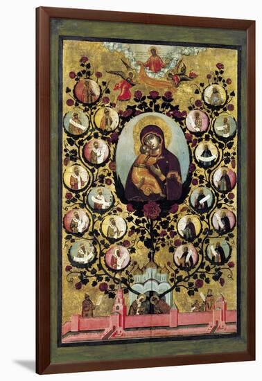 Apotheosis of the Virgin of Vladimir, 1668-Simon Ushakov-Framed Giclee Print