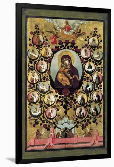 Apotheosis of the Virgin of Vladimir, 1668-Simon Ushakov-Framed Giclee Print