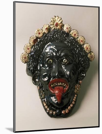 Apotropaic Mask Used to Protect Houses from Evil Eye-null-Mounted Giclee Print