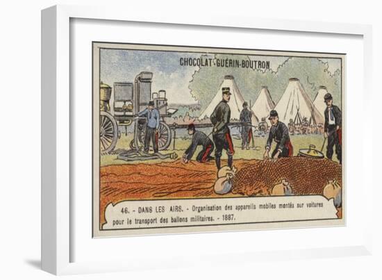 Apparatus for Transporting Military Balloons by Road, 1887-null-Framed Giclee Print