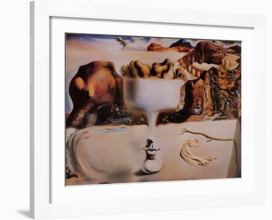 Apparition of a Face and Fruit Dish on a Beach, c.1938-Salvador Dalí-Framed Art Print