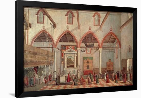 Apparition of Crucified of Mount Ararat in Sant'Antonio Di Castello Church-Vittore Carpaccio-Framed Giclee Print