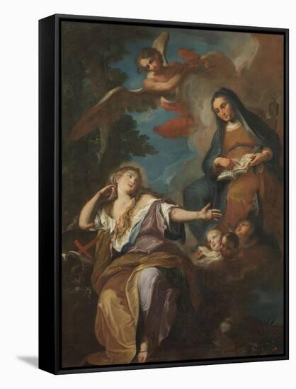 Apparition of Our Lady to Mary Magdalene-Giuseppe Ghedini-Framed Stretched Canvas