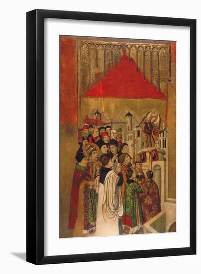 Apparition of Saint Michael at the Castle of Sant'Angelo-Jaume Huguet-Framed Giclee Print