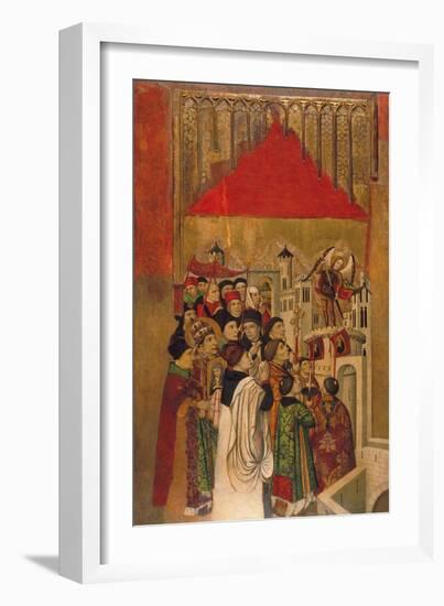 Apparition of Saint Michael at the Castle of Sant'Angelo-Jaume Huguet-Framed Giclee Print