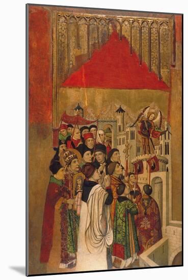 Apparition of Saint Michael at the Castle of Sant'Angelo-Jaume Huguet-Mounted Giclee Print