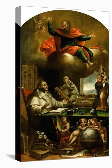 Apparition of Saint Paul to Saint Albert the Great and Saint Thomas Aquinas-Alonso Antonio Villamor-Stretched Canvas