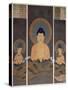 Apparition of the Buddhist Trinity, Buddha Amitabha and His Two Bodhisattvas, Kannon-null-Stretched Canvas