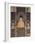 Apparition of the Buddhist Trinity, Buddha Amitabha and His Two Bodhisattvas, Kannon-null-Framed Giclee Print