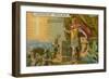 Apparition of the Cross Announcing Victory to Constantine at the Battle of Milvian Bridge, 312-null-Framed Giclee Print