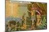 Apparition of the Cross Announcing Victory to Constantine at the Battle of Milvian Bridge, 312-null-Mounted Giclee Print