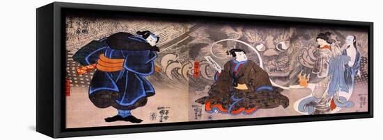 Apparition of the Monstrous Cat-Kuniyoshi Utagawa-Framed Stretched Canvas