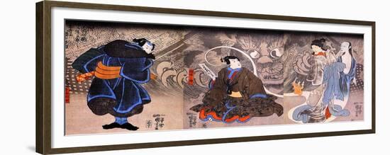 Apparition of the Monstrous Cat-Kuniyoshi Utagawa-Framed Premium Giclee Print