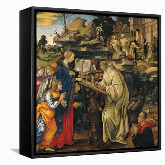 Apparition of the Virgin To St Bernard-Filippino Lippi-Framed Stretched Canvas
