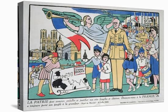 Appeal of Marshal Philippe Petain-null-Stretched Canvas