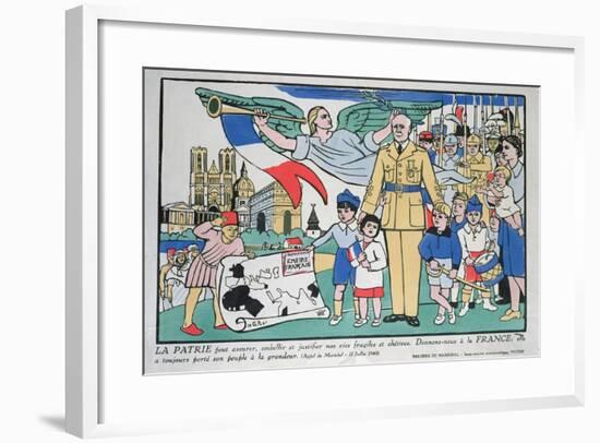 Appeal of Marshal Philippe Petain-null-Framed Giclee Print