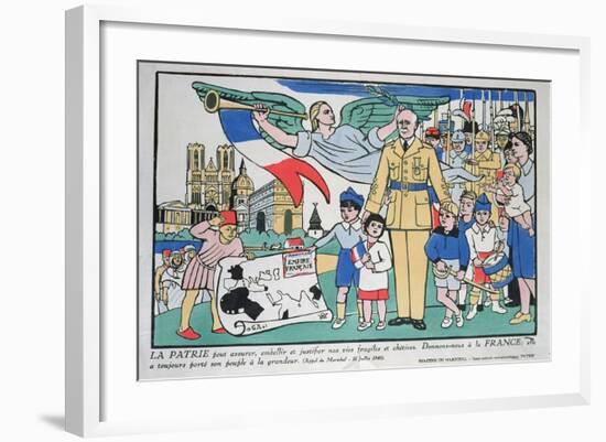 Appeal of Marshal Philippe Petain-null-Framed Giclee Print