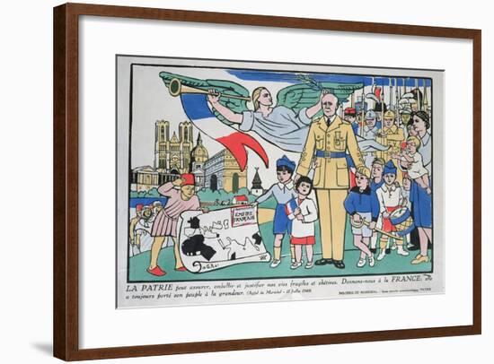 Appeal of Marshal Philippe Petain-null-Framed Giclee Print