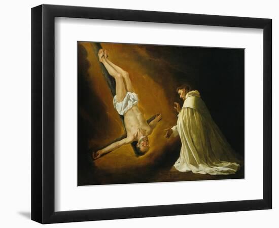 Appearance of Saint Peter to Saint Peter Nolasco-Francisco de Zurbarán-Framed Giclee Print