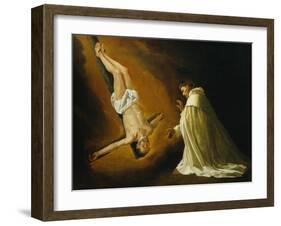 Appearance of Saint Peter to Saint Peter Nolasco-Francisco de Zurbarán-Framed Giclee Print