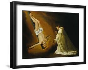 Appearance of Saint Peter to Saint Peter Nolasco-Francisco de Zurbarán-Framed Giclee Print