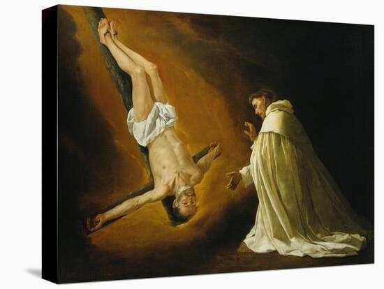Appearance of Saint Peter to Saint Peter Nolasco-Francisco de Zurbarán-Stretched Canvas