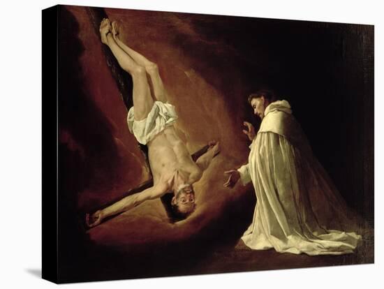 Appearance of St. Peter to St. Peter Nolasco 1629-Francisco de Zurbarán-Stretched Canvas