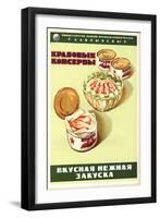 Appetizers of Canned Crabs-null-Framed Art Print