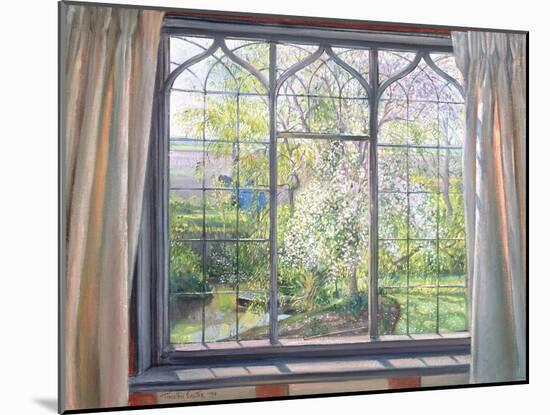 Apple Blossom Against Willow, 1990-Timothy Easton-Mounted Giclee Print
