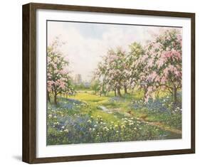 Apple Blossom and Bluebells-John Halford Ross-Framed Giclee Print