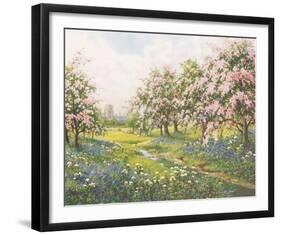 Apple Blossom and Bluebells-John Halford Ross-Framed Giclee Print