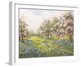 Apple Blossom and Bluebells-John Halford Ross-Framed Giclee Print