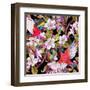 Apple Blossom and Flying Birds-tanycya-Framed Art Print