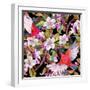 Apple Blossom and Flying Birds-tanycya-Framed Art Print